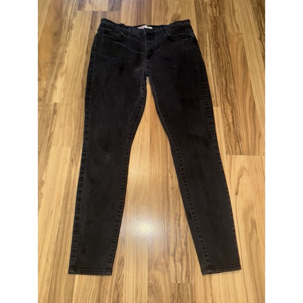 Levis Women's Sz 14 M 32x30 Bold‎ Jeans Mid Rise Skinny Denim Black